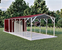 12' x 36' A-Frame Metal Carport With Storage - Free Delivery ...