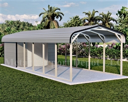 12' x 36' Metal Carport With Storage (Standard Roof) - Free Delivery ...