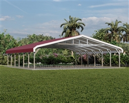 30' x 31'Triple Wide Regular Style Carport With Horizontal Roof | Sale ...