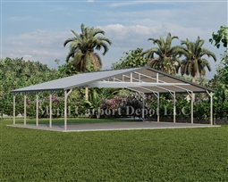 28' x 21' Triple Wide A-Frame Carport (Vertical Roof) - Metal Carport Depot